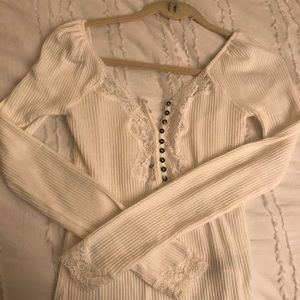 Free people lace Henley